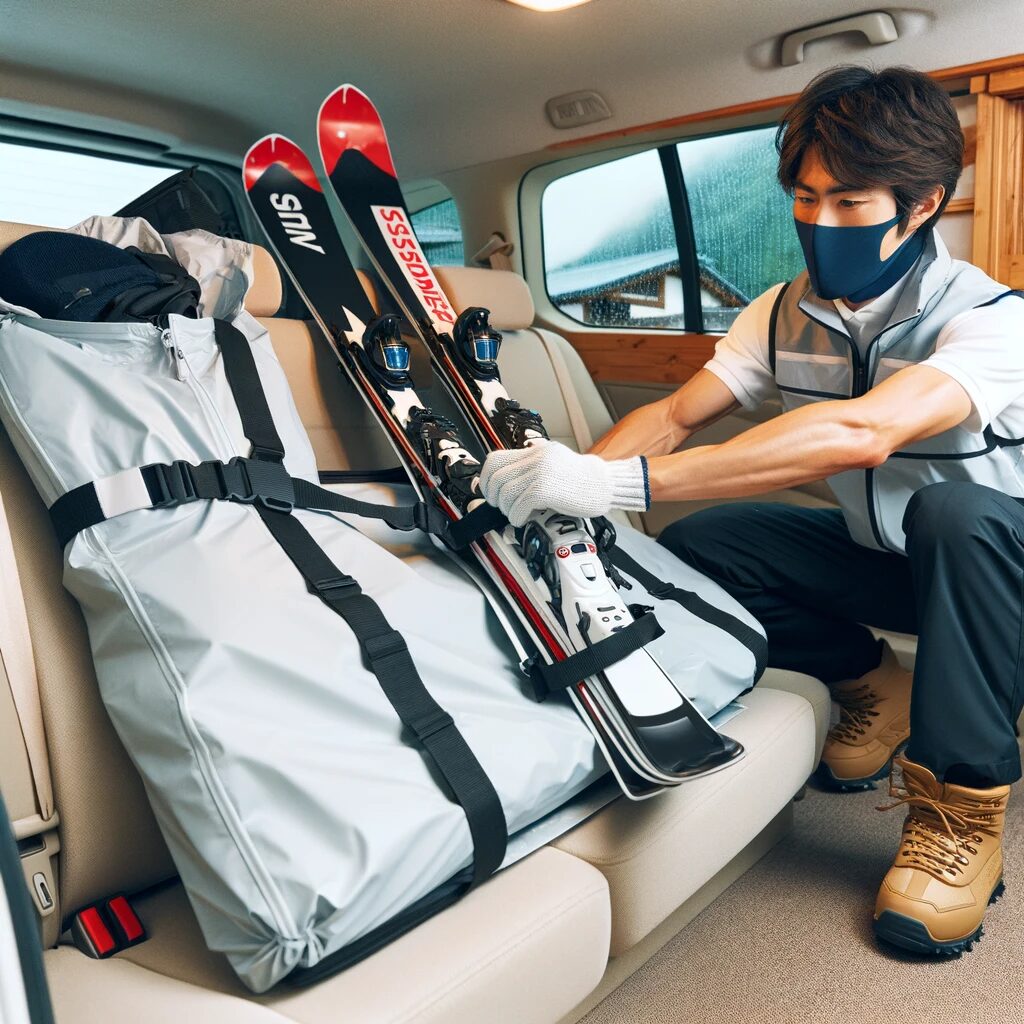スキー 車内 濡れる04